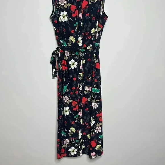 Tommy Hilfiger Blue Floral Sleeveless Button Down Dress - Picture 7 of 15